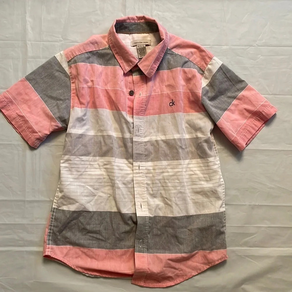 Calvin Klein kids button down dress shirt  size MED 10/12 - Picture 1 of 4
